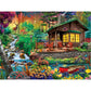 White Mountain 500 Piece Jigsaw Puzzle Spring Flowers, Cabin in The Woods