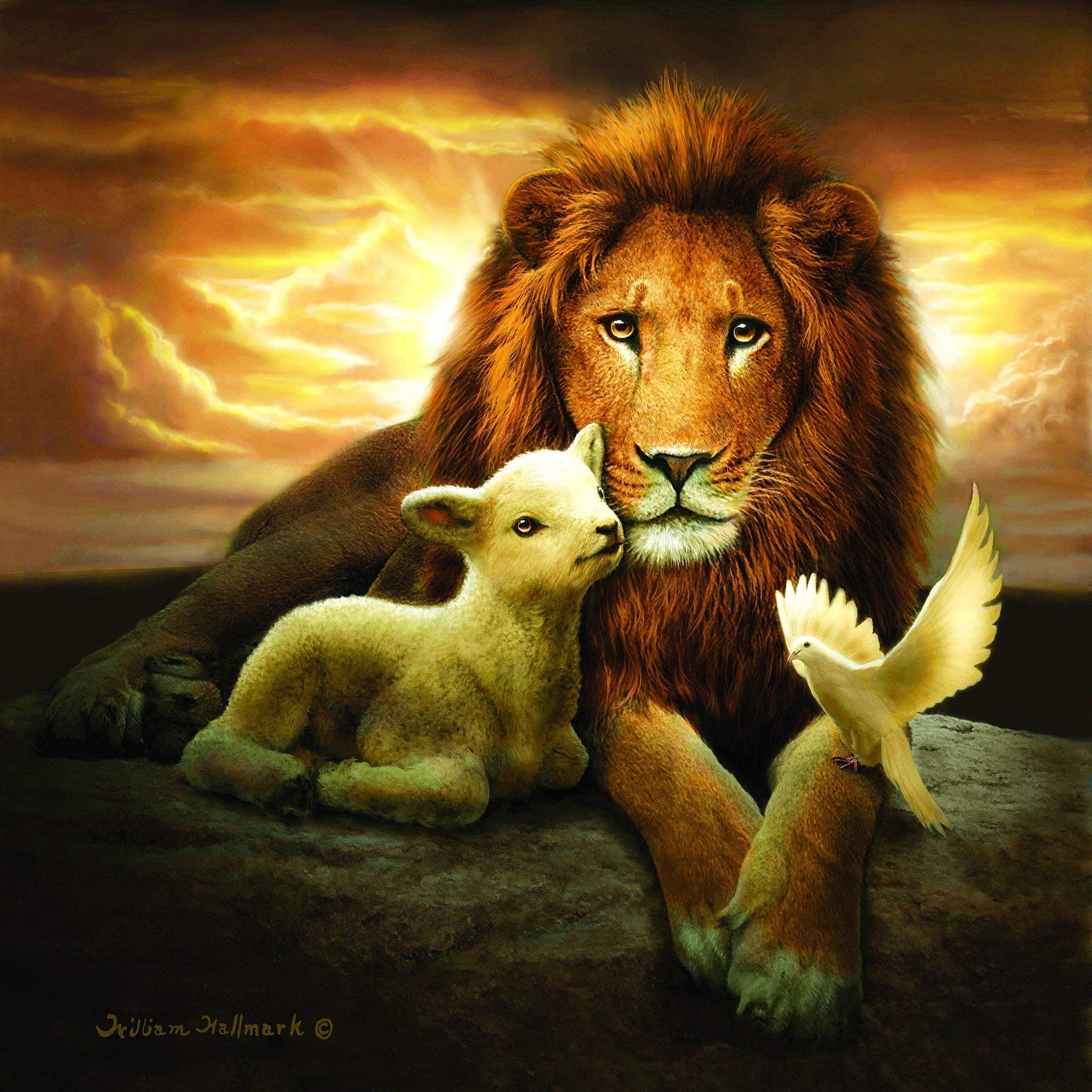 SUNSOUT INC - Trinity of Peace - 1000 pc Jigsaw Puzzle by Artist: William Clayton Hallmark - Finished Size 26" x 26" Animals - MPN# 66026