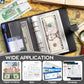 100 Pocket Currency Album - 7 × 4 inch Portable Banknotes Holder with Artificial Leather Cover Money Sleeves Storage Book for Bills Documents Tickets