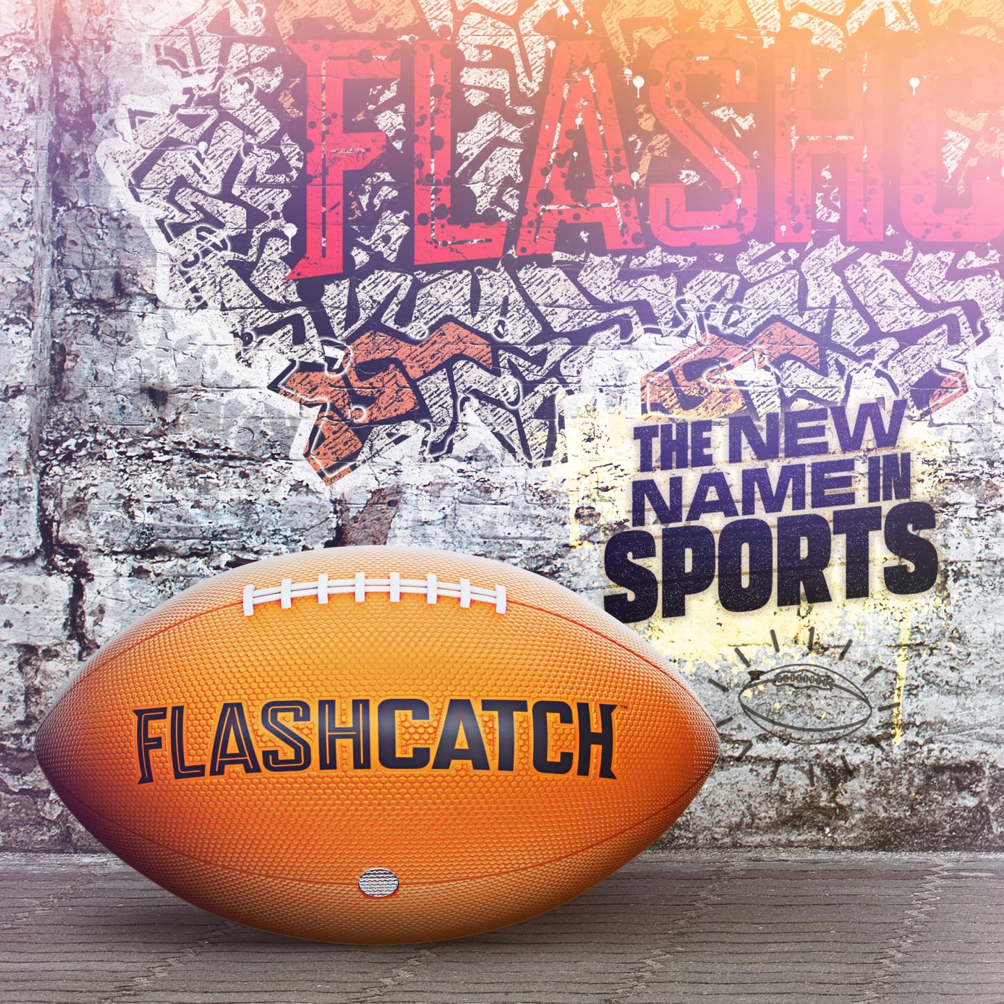 FlashCatch Light Up Football - Glow in the Dark Ball - NO 6 - Boys Gifts