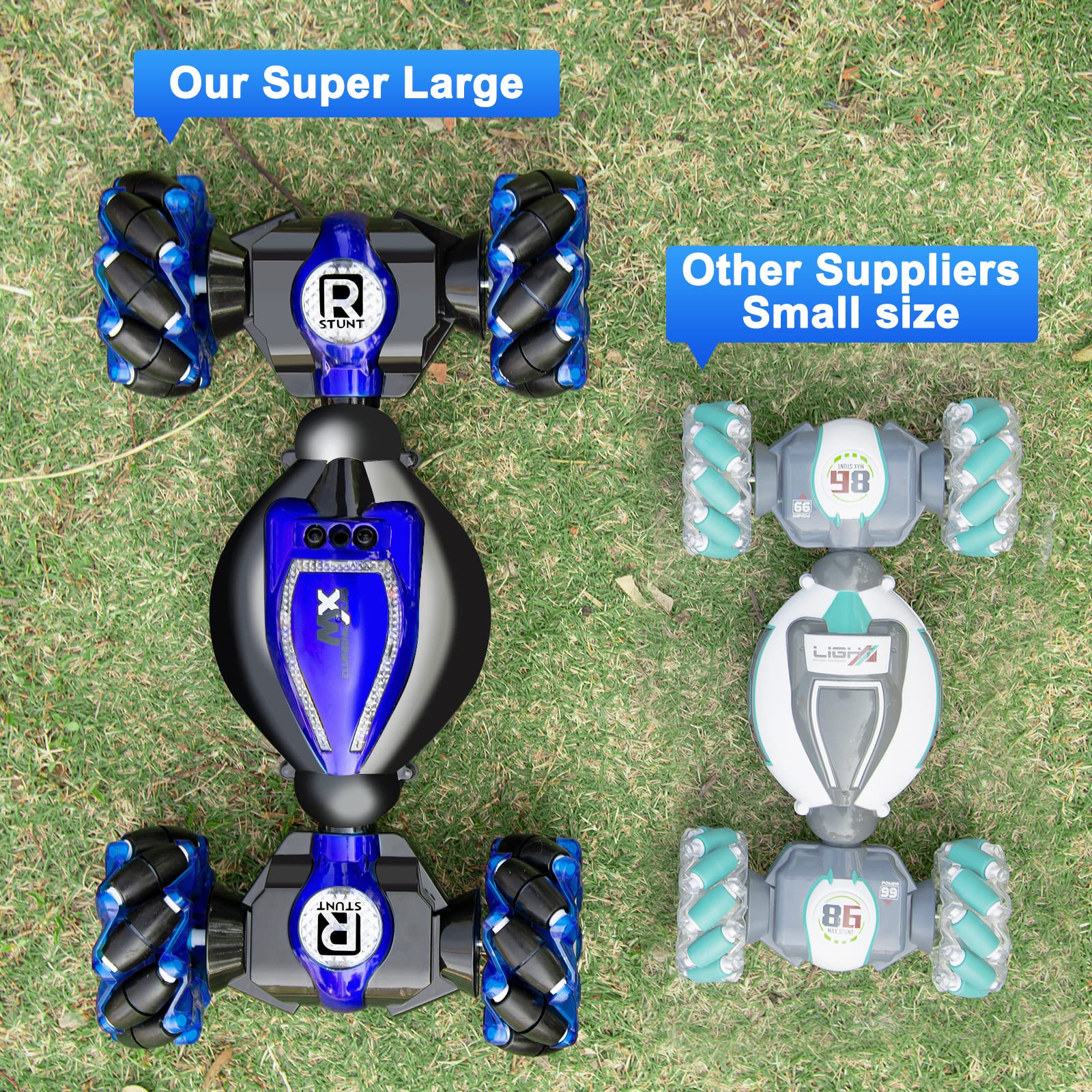 Remote Control Car for Boys 8-12, Gesture & Hand Motion Control RC Car, 360° Spins & Drifting Stunt, All-Terrain 4WD Off-Road, Indoor & Outdoor Toys