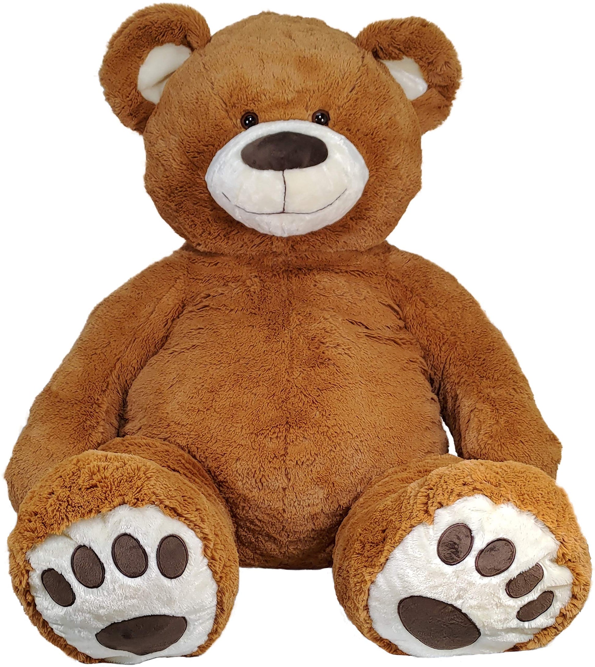 Anico 59" Tall (5 Foot) Giant Plush Bear, Stuffed Animal, Medium Brown Teddy Bear with Smiling Face. Premium Stuffed Toy Teddy Bear, Perfect