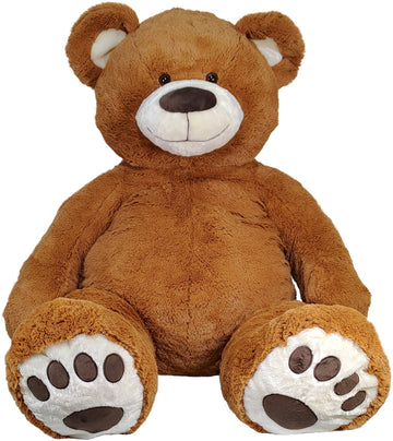Anico 59" Tall (5 Foot) Giant Plush Bear, Stuffed Animal, Medium Brown Teddy Bear with Smiling Face. Premium Stuffed Toy Teddy Bear, Perfect