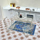 SAMCAMI Dollhouse Furniture, Transparent Acrylic Dining Table with Chairs for 1/12 Scale Dollhouse Kitchen, Cake Topper (1 Dining Table with 4 Chairs)