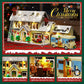 PleyWalden Christmas Village Building Blocks Set with LED Lights, 2098pcs Snow Cabin & Camper Holiday Scene Model Kit, Winter Vacation Building Toy