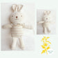 Organic Cotton Baby First Friend (Hello! Little Bunny) Attachment Doll for Baby, Pillow Buddy,Organic Toy 15.7 inches Tall