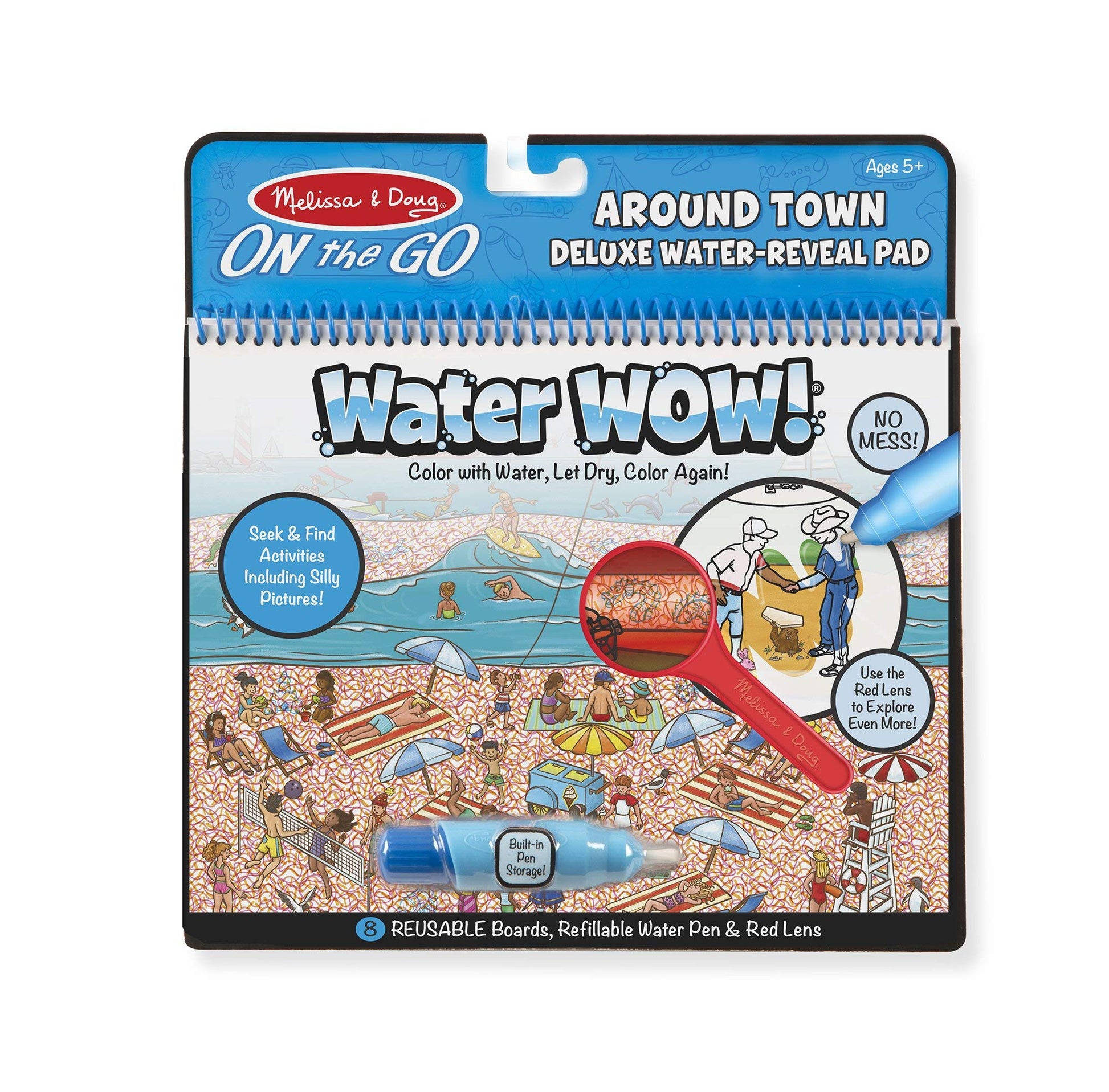 Melissa & Doug On the Go Water Wow! Reusable Water-Reveal Deluxe Activity Pad - Around Town