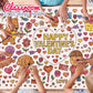 4E's Novelty 104 Pcs Giant Valentine Color Tablecloth Poster 30x72, with 103 Stickers, Huge DIY Valentines Day Coloring Table Coth Valentines Kids