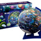 Spartan & the Green Egg Our Planet 3D Puzzle for Kids - 240 Piece World Map Globe - Educational Geography Toy - Includes Display Stand - Ages 6+