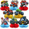 8Pcs Cartoon For Blaze and The Monster Honeycomb Table Centerpiece,Birthday Party Supplies Table Decorations for Party Decorations.
