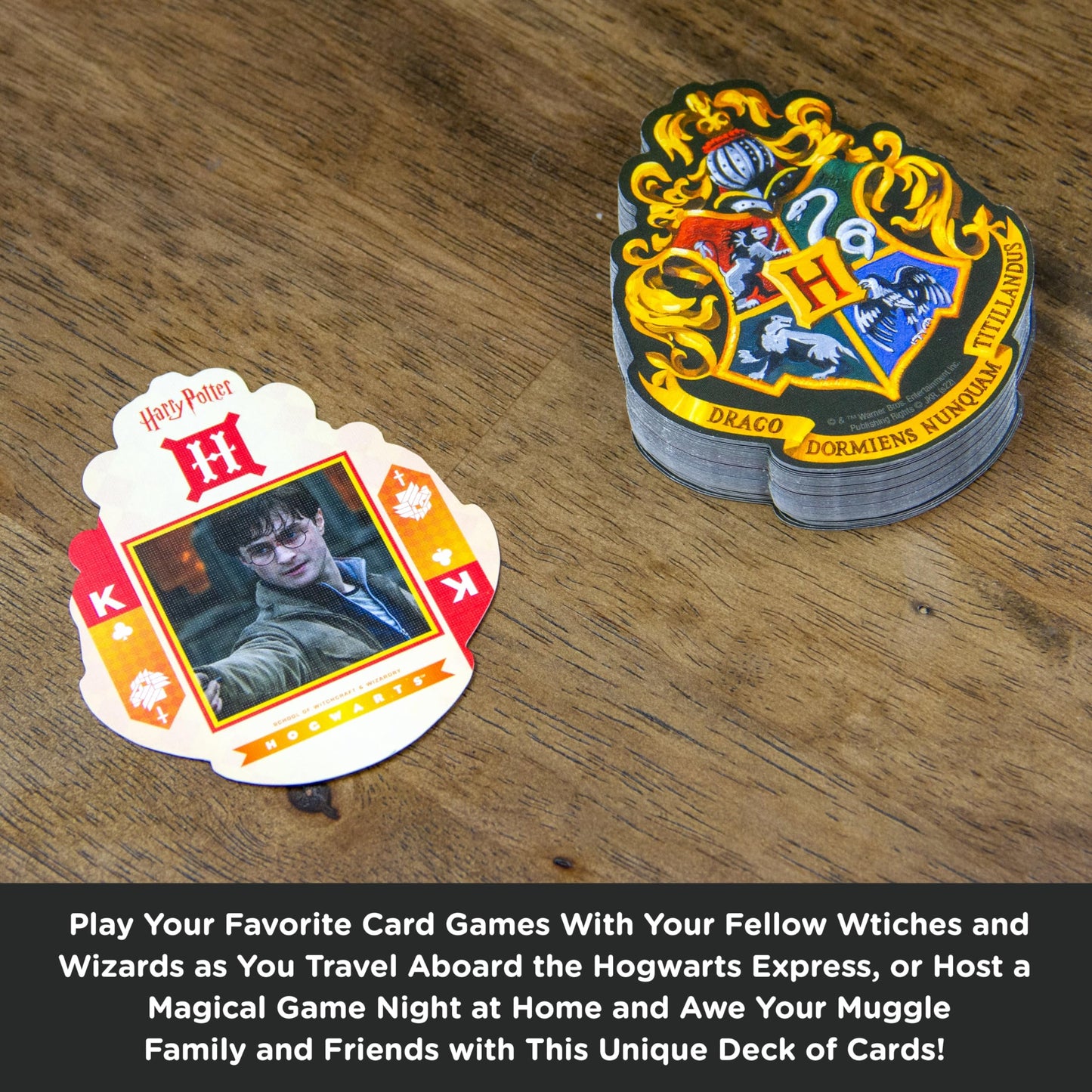 AQUARIUS Harry Potter Shaped Playing Cards - Harry Potter Shaped Deck of Cards for Your Favorite Card Games - Officially Licensed Harry Potter