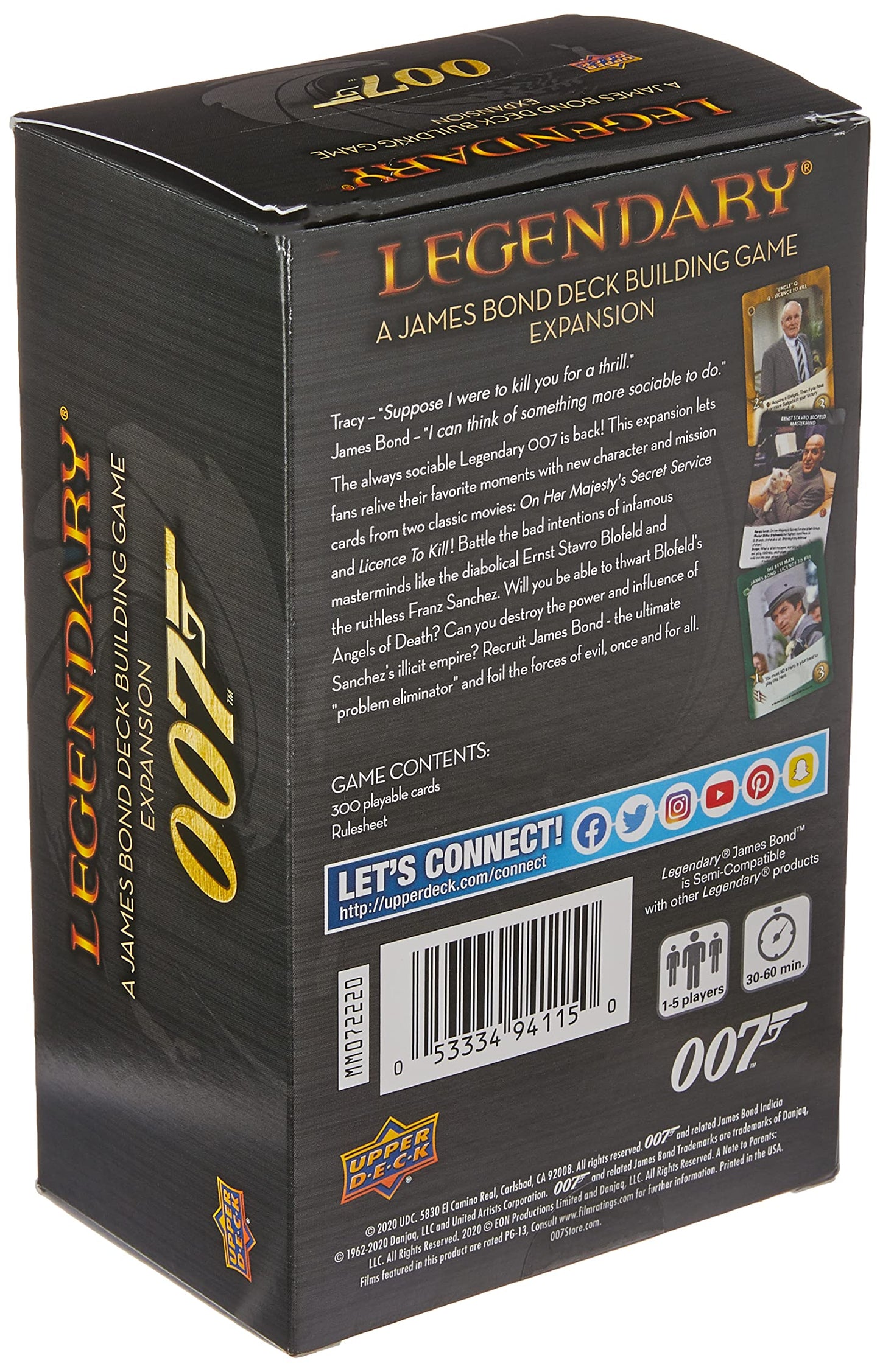 Legendary 007: James Bond Expansion | Cooperative Deck Building Game | Board Game