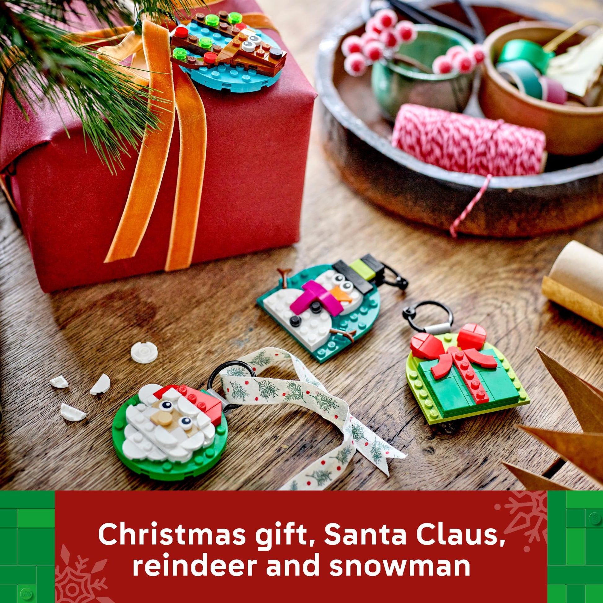 LEGO Christmas Ornament Selection Building Toys - Holiday Crafts for Family, Kids, Boys & Girls, Ages 6+ - Hanging Christmas Decorations for Tree