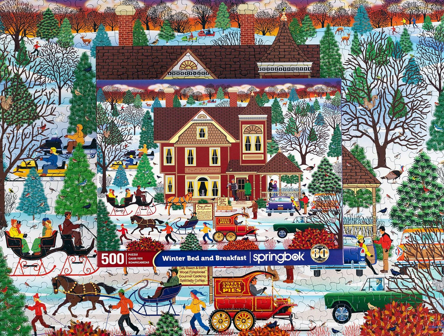 Springbok Winter Bed & Breakfast 500 Piece Christmas Jigsaw Puzzle