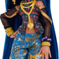 Monster High Doll, Cleo De Nile in Crop Top and Golden Denim Cargo Pants with Pet Snake Hissette and 7 Accessories Like Salad, Smoothie and Purse
