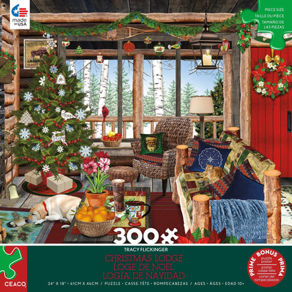 Ceaco - Christmas Lodge - 300 Large Piece Jigsaw Puzzle for Adults