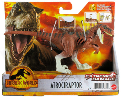 Jurassic World Dominion Extreme Damage Atrociraptor Dinosaur Action Figure Black