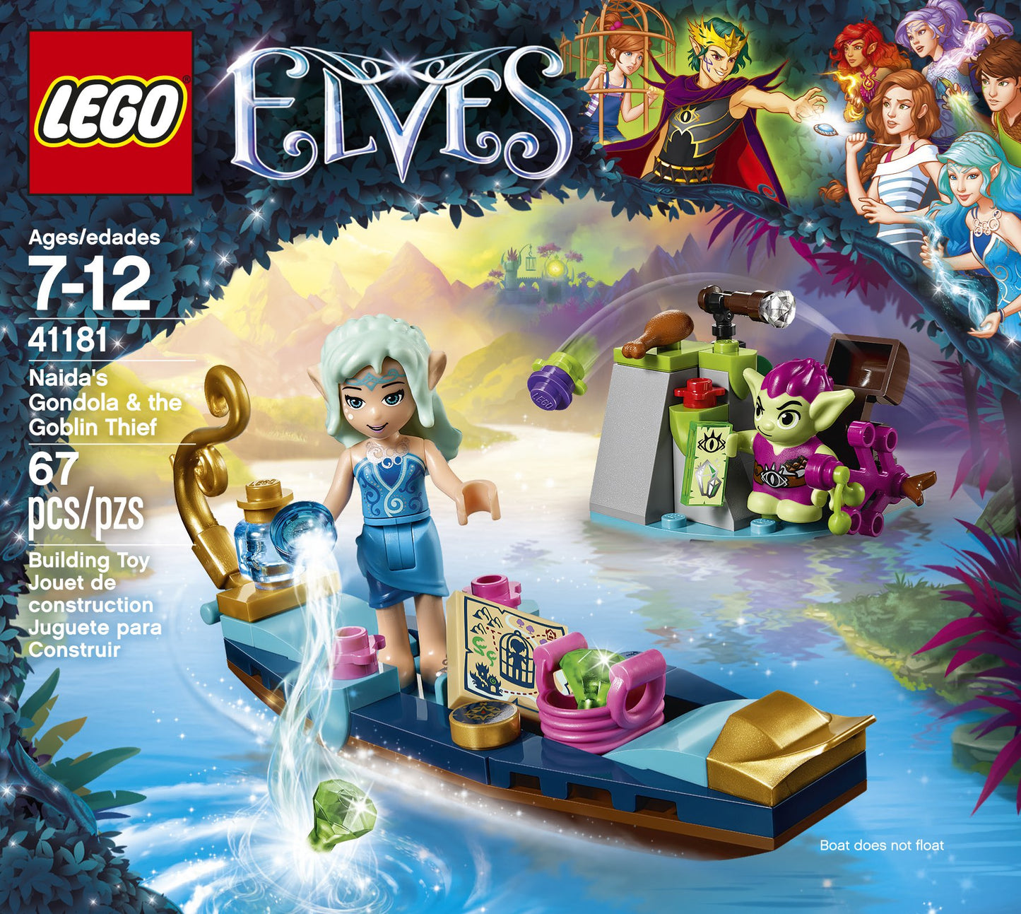 LEGO Elves Naida's Gondola & The Goblin Thief 41181 Building Kit (67 Pieces)