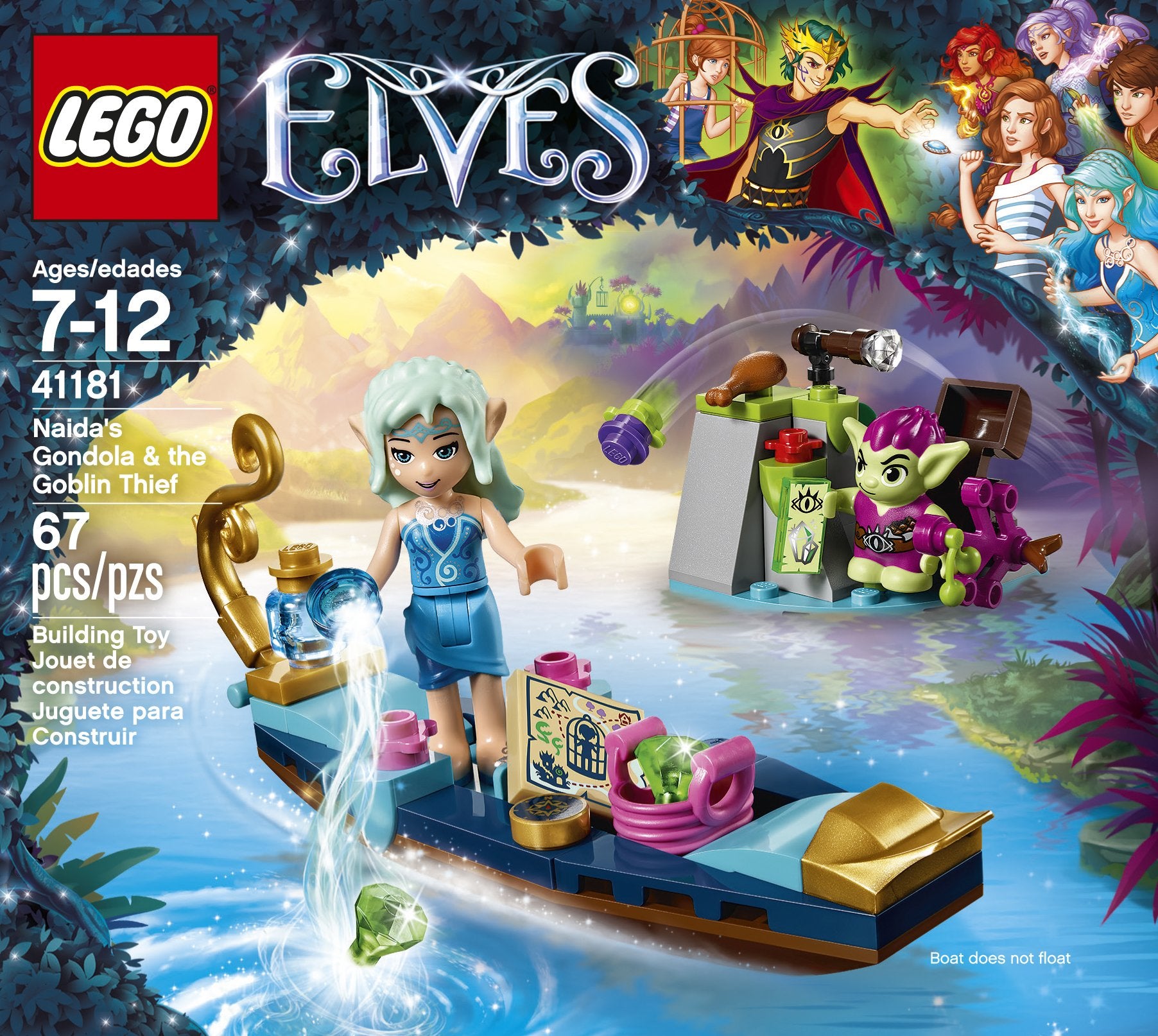 LEGO Elves Naida's Gondola & The Goblin Thief 41181 Building Kit (67 Pieces)