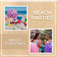 Mermaid Beach Balls (4 Pack) Mermaid Party Favors, Mermaid Party Decorations for Girls, Mermaid Birthday Party Supplies, Under The Sea Themed Party