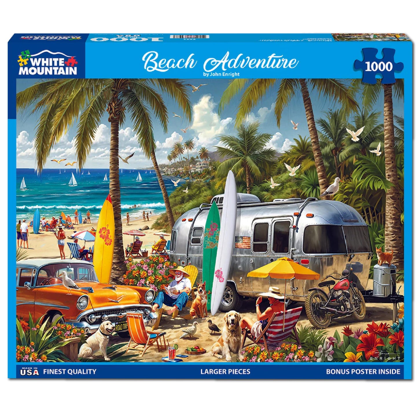 White Mountain 1000 Piece Jigsaw Puzzle Scenic Summer, Beach Adventure