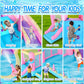 Bestsun Inflatable Water Slide for Kids, Bounce House with Slide, Pool, Water Cannon, Climbing Wall, Blower Included, Outdoor Summer Fun for Kids