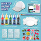 KEFF Decorate Your Own Blank Trucker Hat for Kids - Includes 1 Mesh-Back Cap, 12 Embroidered Patches (Stick on Patches), 5 Puff Paints, Paint Brush