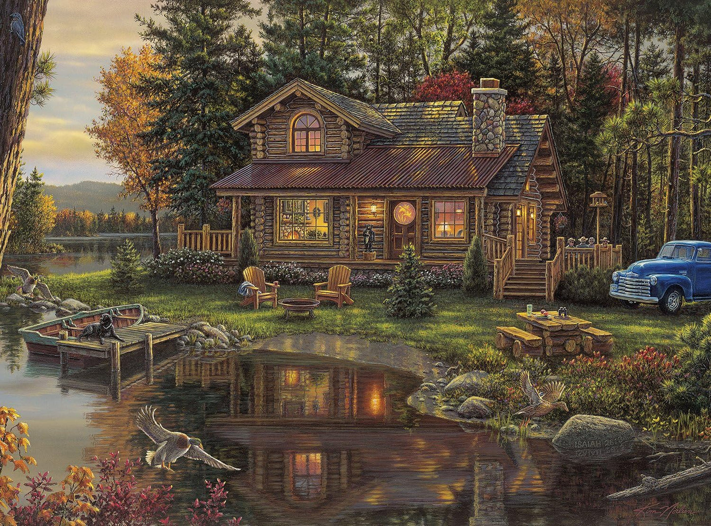 Buffalo Games - Kim Norlien - Peace Like A River - 1000 Piece Jigsaw Puzzle for Adults -Challenging Puzzle Perfect for Game Nights - Finished Size is