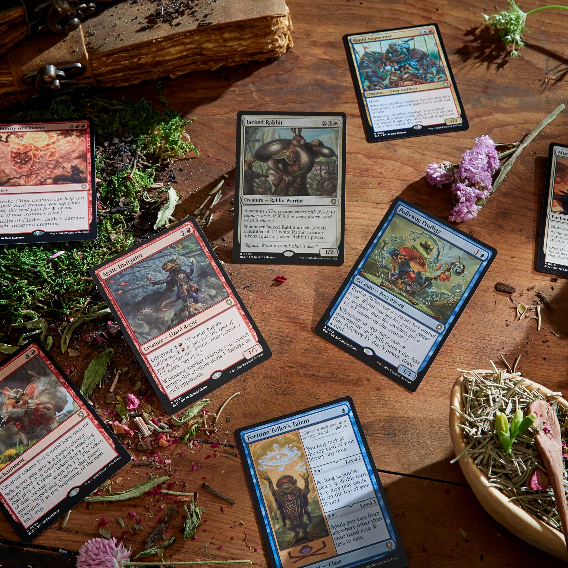 Magic: The Gathering Bloomburrow Commander Deck - Family Matters (100-Card Deck, 2-Card Collector Booster Sample Pack + Accessories)