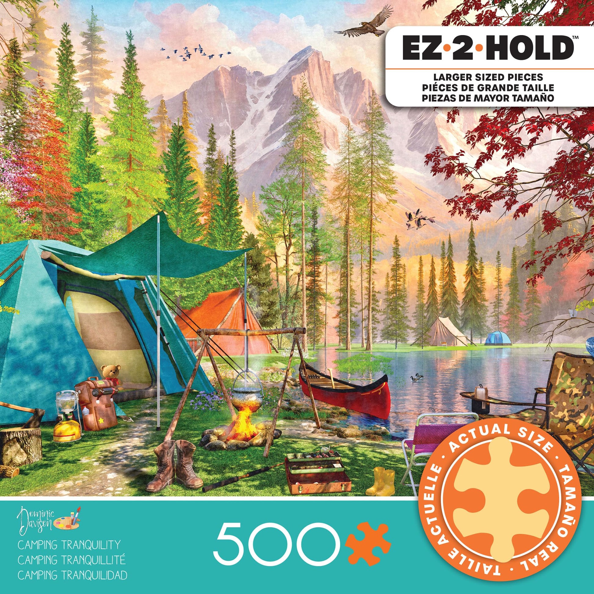 Ceaco - Camping Tranquility - 500 Large Piece Jigsaw Puzzle for Adults