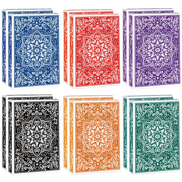 Playing Cards 12 Pack,12 Decks of Cards Bulk, Jumbo Poker Size Card, Large Print Playing Cards for Adults Seniors, 6 Colors, Fun Poker Card for Party