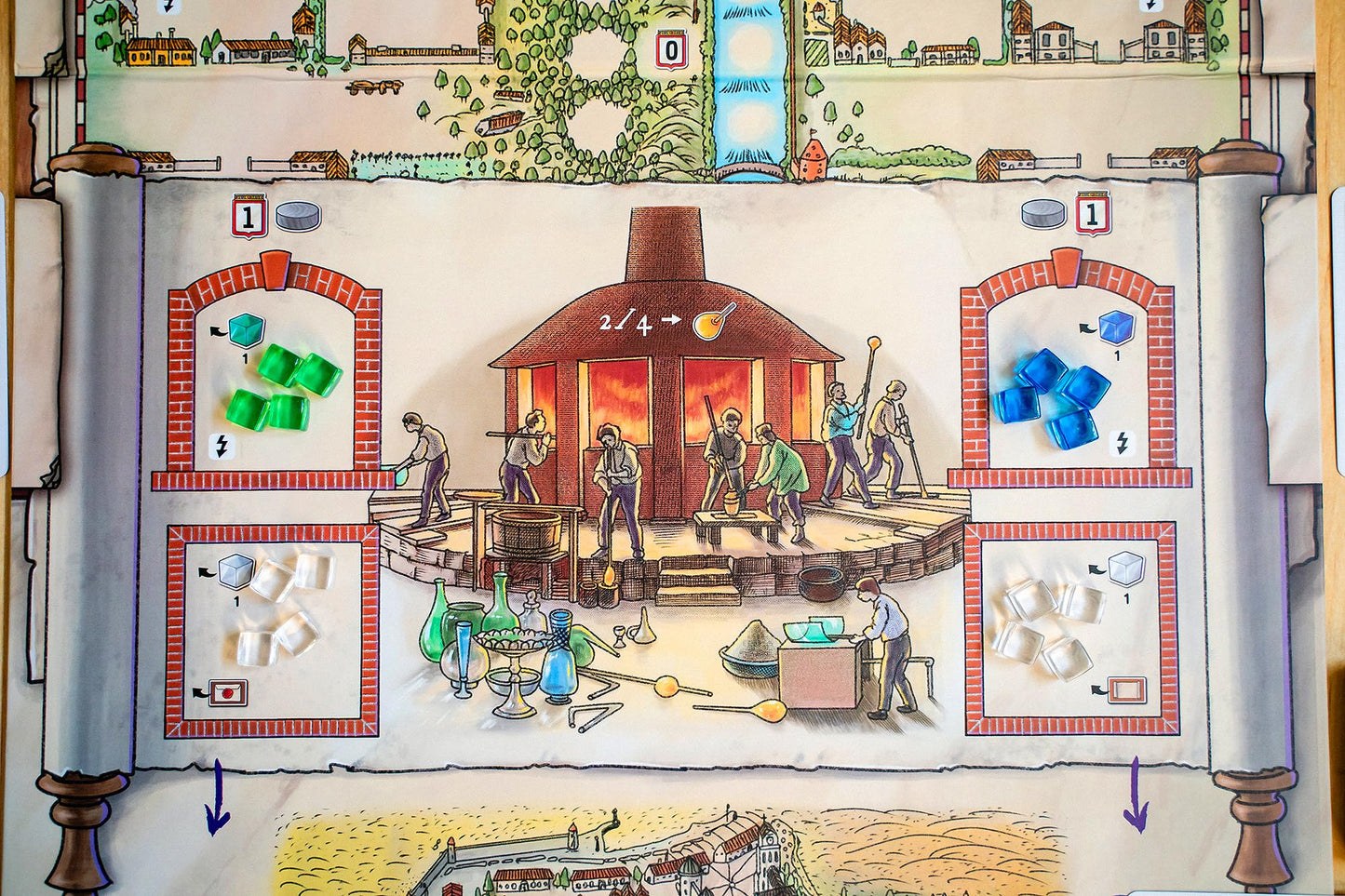 Capstone Games Stephens - The Glassmaking Card-Based Strategy Board Game for Adults, 1-4 Players, 90 Minutes, Solo Board Game, Competitive Resource