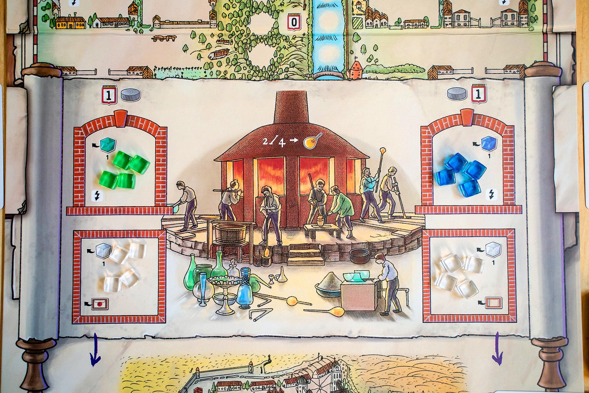 Capstone Games Stephens - The Glassmaking Card-Based Strategy Board Game for Adults, 1-4 Players, 90 Minutes, Solo Board Game, Competitive Resource