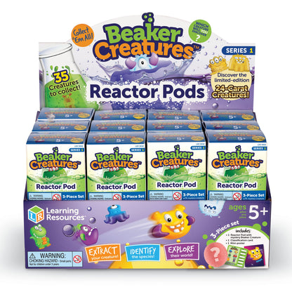 Learning Resources Beaker Creatures 24-Pack Reactor Pods, Series 1