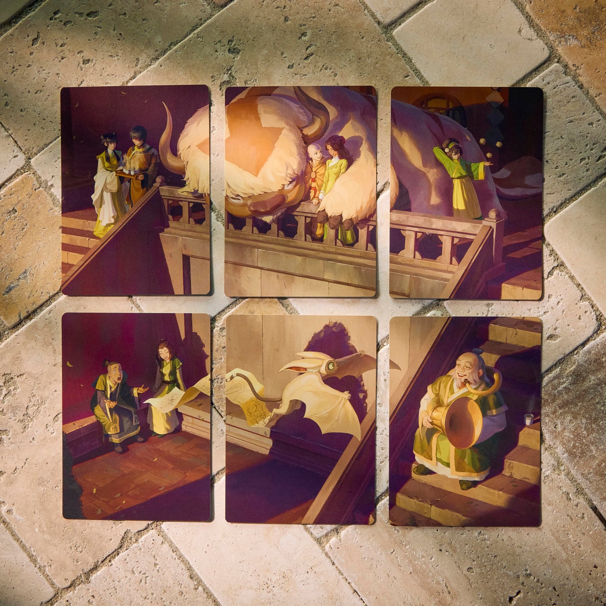 Magic: The Gathering | Avatar: The Last Airbender Scene Box 2 - Tea Time at the Jasmine Dragon | 6 Foil Borderless Scene Cards, 6 Art Cards, 3 Play
