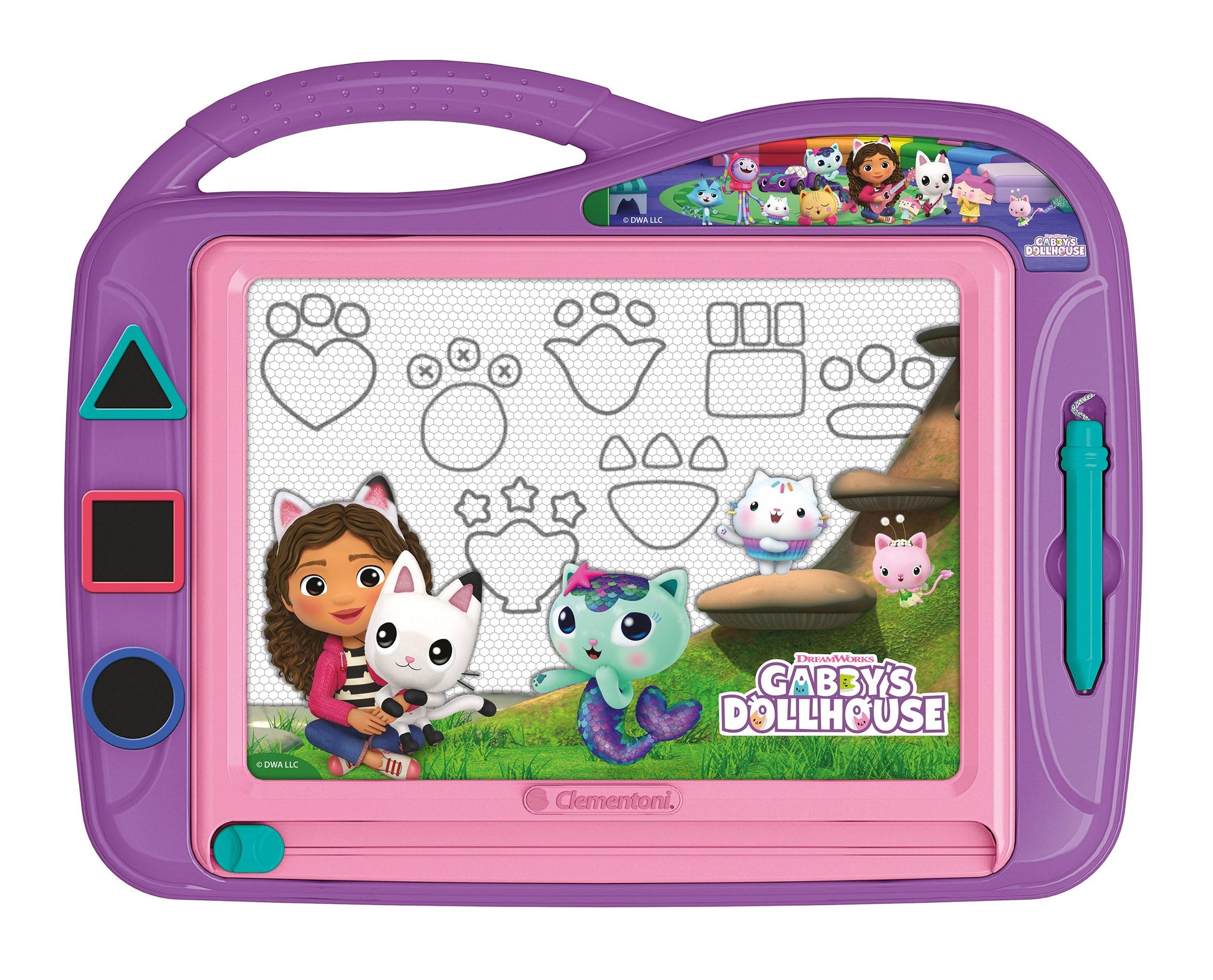 Clementoni - Magic Slate - Gabby's Dollhouse - Draw and Create Unlimited with Style - Explore Your Creative Potential - Budding Artist