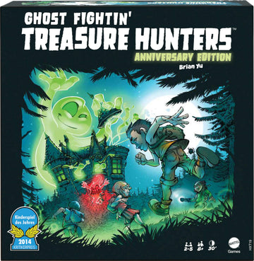 Mattel Games Ghost Fightin’ Treasure Hunters Anniversary Edition Board Game, Cooperative Family Game with Two Ways to Play Including a One vs. All