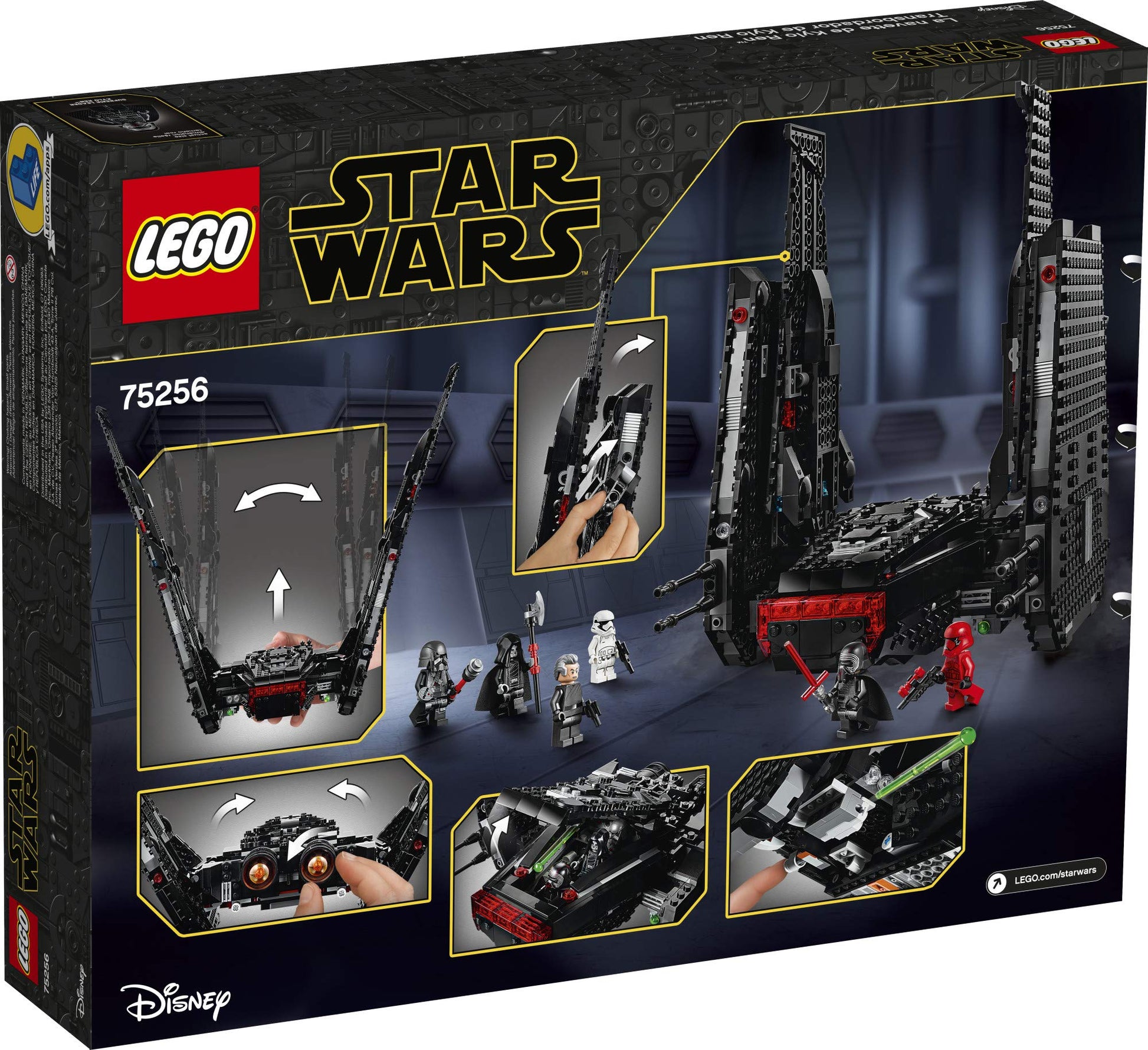 LEGO Star Wars: The Rise of Skywalker Kylo Ren’s Shuttle 75256 Star Wars Shuttle Action Figure Building Kit (1,005 Pieces)