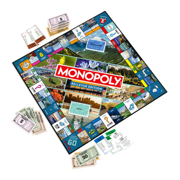 Monopoly Board Game - Bellevue, WA Edition: 2-6 Players Family Board Games for Kids and Adults, Board Games for Kids 8 and Up, Great for Game Night