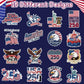 5wsech United States 250th Anniversary Roll Stickers for Kids - 1000Pcs 4th of July 1776-2026 America Flag Elements Patriotic Decals for Independent