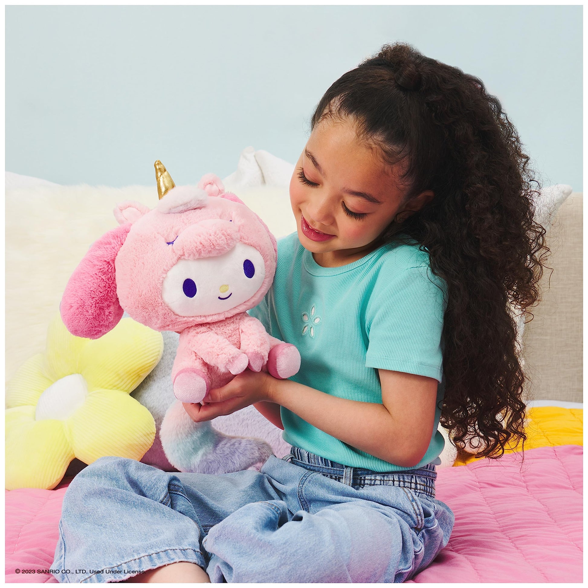 GUND Sanrio My Melody 9.5-Inch Plush Toy with Pink Unicorn Outfit; Ages 1+