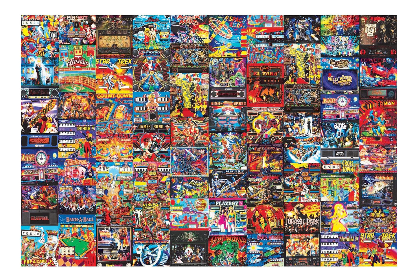 Pinball Parlor Retro Arcade Puzzle for Adults and Kids | 1000 Piece Jigsaw Puzzle Toy | Interactive Brain Teaser for Family Game Night | 28 x 20