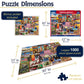 White Mountain 1000 Piece Jigsaw Puzzle Nostalgic USA, American Originals