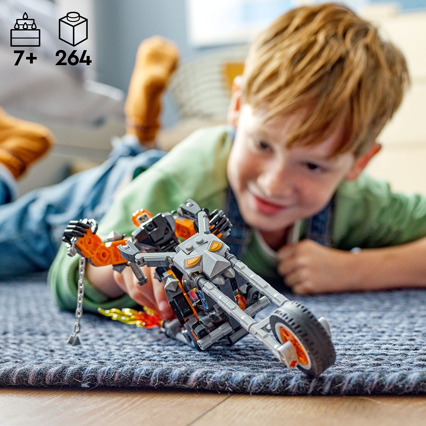 LEGO Marvel Ghost Rider Mech & Bike Building Toy for Boys & Girls Ages 7+ - Marvel Superhero Toy W/Movable Action Figure - Gift for Kids & Fans