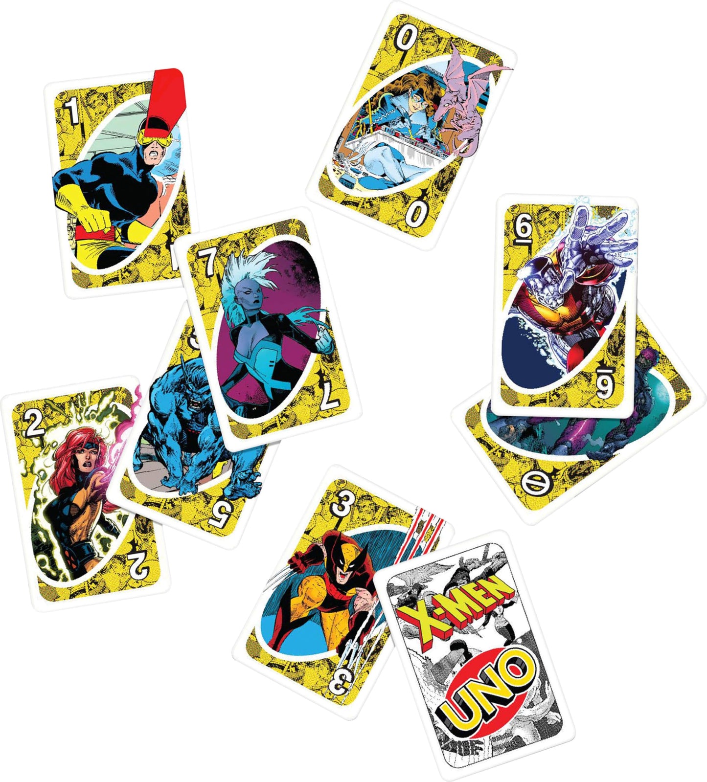 Mattel Games UNO X-Men Card Game with Marvel Comics Inspired Deck for Kids, Teens, Grown-Ups, Family Nights & Parties for 2-10 Players