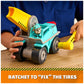 Rubble & Crew Motor Mega Hammer Vehicle, 10-Inch Construction Truck with Motor Action Figure, PAW Patrol Kids Toys for Boys & Girls Ages 3 and Up