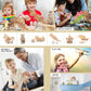 Puzzled 3D Puzzle Stegosaurus Dinosaur Wood Craft Construction Model Kit Fun & Educational DIY Wooden Dino Toy Assemble Model Unfinished Craft Hobby