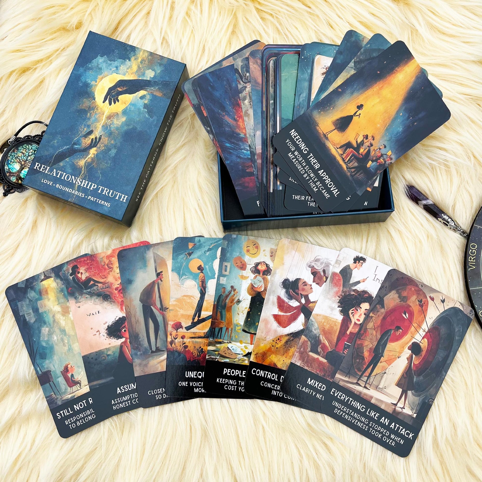 Relationship Pattern Oracle Deck, Shadow Work Oracle Cards for Beginners