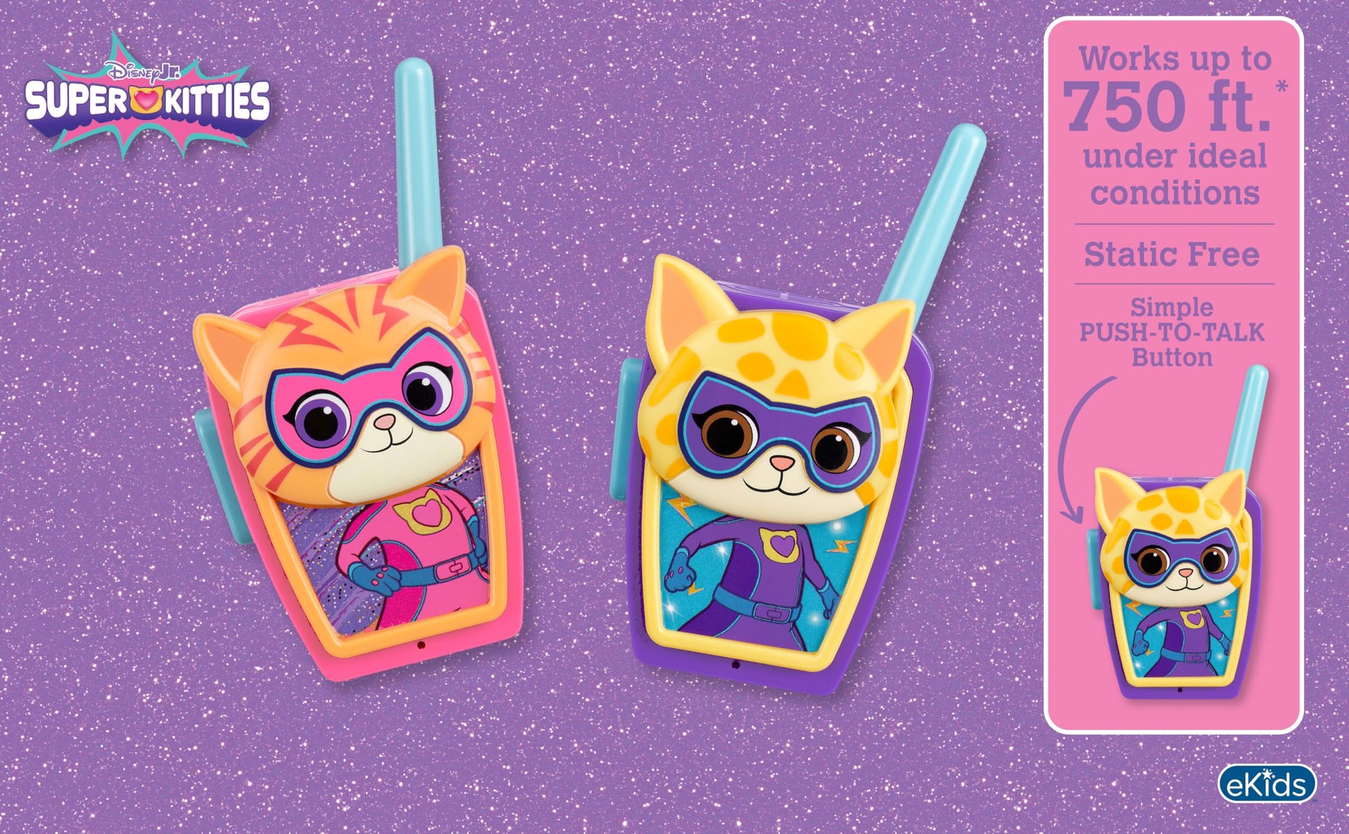 Super Kitties Walkie Talkies for Kids, Indoor and Outdoor Toys