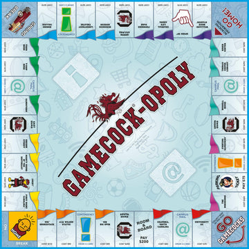 Late for The Sky Gamecock-Opoly University-Themed Family Board Game, Opoly-Style Strategy for 2-6 Players, Ages 8+, Fast 1-Hour or Traditional Play